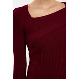 Trendyol Claret Red Square Collar Knitwear Sweater | shoptok.hr