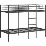 Krevet na kat bez madraca crni 90x200 cm čelik | Eponuda.com