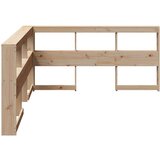  Polica za knjige uzglavlje L-oblika 140 cm borovine | shoptok.hr