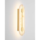 Nova Luce Kremno bela/medeninasta LED stenska svetilka v kamnitem dekorju Aider – | Shoptok.si