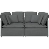  Modularna sofa s jastucima, tkanina, tamno siva | Shoptok.si