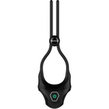 Forge Vibrating Adjustable Lasso Silicone Cock Ring Black