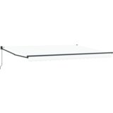 vidaXL ručno povlačiva tenda bijela 450x300 cm, zamjenjiva tkanina za tendu 4.5x3 m bijela | shoptok.hr