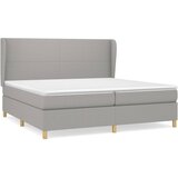  Krevet s oprugama i madracem svjetlosivi 200 x 200cm od tkanine | shoptok.hr