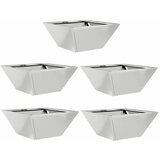  Vrtna saksija 5 pcs Srebrno 35 x 35 x 15 cm Cinkani čelik | shoptok.hr