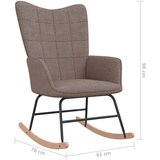  Stolica za ljuljanje s osloncem za noge smeđe-siva od tkanine | shoptok.hr