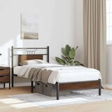 vidaXL Posteljni okvir brez vzmetnice hrast 75x190 cm inženirski les | Shoptok.si