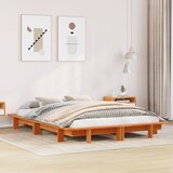 vidaXL Okvir kreveta bez madraca voštano smeđi 140x200 cm od borovine Cijene