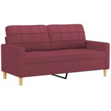  Dvosjed s ukrasnim jastucima boja vina 140 cm od tkanine | shoptok.hr