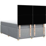  Krevet box spring s madracem svjetlosivi 140x200 cm od tkanine | shoptok.hr