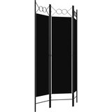 vidaXL Sobna pregrada s 3 panela crna 120 x 180 cm | shoptok.hr