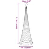  LED božićno drvce s 355 LED svjetlima Plava 302,5 cm Metal | shoptok.hr