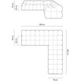Micadoni Bež baršunasti kutna garnitura Bellis – | shoptok.hr