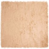 vidaXL Lažni Ovčji Tepih Bež 120 x 120 cm Poliester | shoptok.hr
