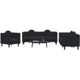  3-dijelni set sofa s jastucima crni baršunasti | Eponuda.ba