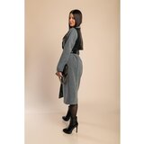 Fenzy Elegantan Kaput S Detaljima Od Umjetne Kože, Sivi | shoptok.hr