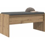  Klupa za hodnik s jastukom Umjetnički hrast 83 x 38 x 40 cm | shoptok.hr