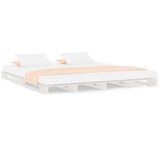 vidaXL Posteljni okvir bel 120x190 cm trdna borovina 4FT | Shoptok.si