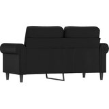  Dvosjed od tkanine crni 120 cm od umjetne kože | shoptok.hr