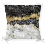 Minimalist Cushion Covers jastuk za stolicu Black Gold Marble, 40 x 40 cm
