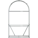vidaXL Nosilec za polena srebrn 120x45x210 cm pocinkano jeklo | Shoptok.si