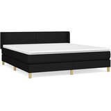  Krevet s oprugama i madracem crni 160x200 cm od tkanine | shoptok.hr
