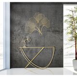 Mauro Ferretti Crni/u zlatnoj boji pomoćni stol sa staklenom pločom stola 40x120 cm Ring – | shoptok.hr