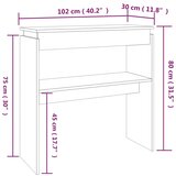  Konzolni stol smeđa boja hrasta 102x30x80 cm konstruirano drvo | shoptok.hr