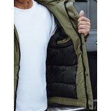 DStreet Men's winter jacket with hood green Cene