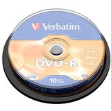  DVD-R, VERBATIM,4,7 GB,16X, spindle 10 kom,MATT SILVER.43523 Cijene