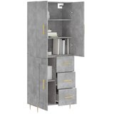  Visoka komoda siva betona 69,5x34x180 cm od konstruiranog drva | shoptok.hr