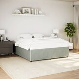 Furnova Posteljni okvir brez vzmetnice svetlo siv 200x200 cm žamet, (21934675) | Shoptok.si