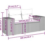  5-dijelni vrtni set sofa s jastucima bež od poliratana | shoptok.hr