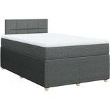 vidaXL Box spring postelja z vzmetnico temno siva 120x190 cm blago | Shoptok.si
