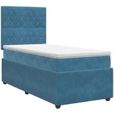  Boxspring krevet s madracem Plava 100 x 200 cm Baršun | shoptok.hr