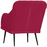  Fotelja crvena boja vina 63 x 76 x 80 cm baršunasta | shoptok.hr
