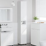 vidaXL Kopalniška omarica Bela 30,5 x 30 x 195 cm Konstruiran les | Shoptok.si