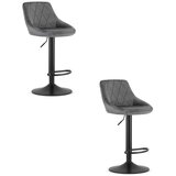 Barska stolica KAST - siva baršunasta / crna baza x 2 | shoptok.hr
