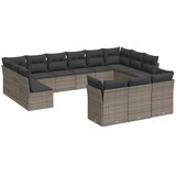  13-dijelni set vrtnih sofa od poliratana s jastucima sivi | shoptok.hr