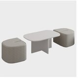 Hanah home set klub stolića, 2 dijela, bijela Slike