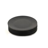 Hermia Mat črni keramični krožniki v kompletu 6 ks ø 25 cm – Cene
