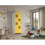 Vipack Rumena/bela otroška garderobna omara iz masivnega bora 37x172 cm Casami Bruges – | Shoptok.si