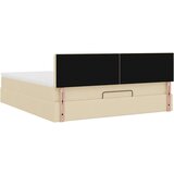 vidaXL Otomanski krevet s madracem i LED krem 160x200cm tkanine | shoptok.hr