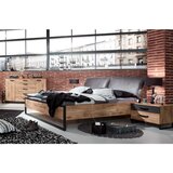 MID.YOU POSTELJA 160 cm x 200 cm , leseni material barve grafita, barve hrasta | Shoptok.si