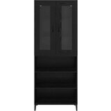 vidaXL Kuhinjski ormarić Zidne Crni hrast 69 5 x 34 x 180 cm Konstruirano drvo | shoptok.hr