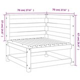  Kutne vrtne sofe 2 kom 70 x 70 x 67 cm masivno drvo duglazije | shoptok.hr