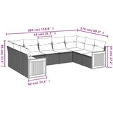  9-dijelni set vrtnih sofa s jastucima bež od poliratana | shoptok.hr
