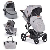 Kolica za bebe 3u1 Ellada sa tvrdom korpom i auto sedištem - siva, can5628 | ePonuda.com