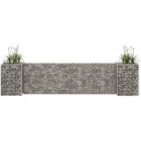 Maison Chic Cvetlično korito - Cvetlični Lonec za rastline gabion H-oblike jeklo 260x40x60 cm, (21788931) | Shoptok.si