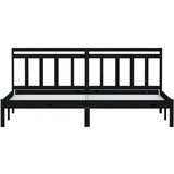  Posteljni okvir črn iz borovine 200x200 cm, (20644093) | Shoptok.si